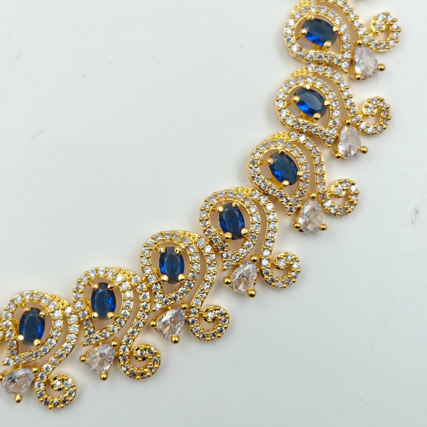 13390 GP Fancy Peacock Necklace Blue