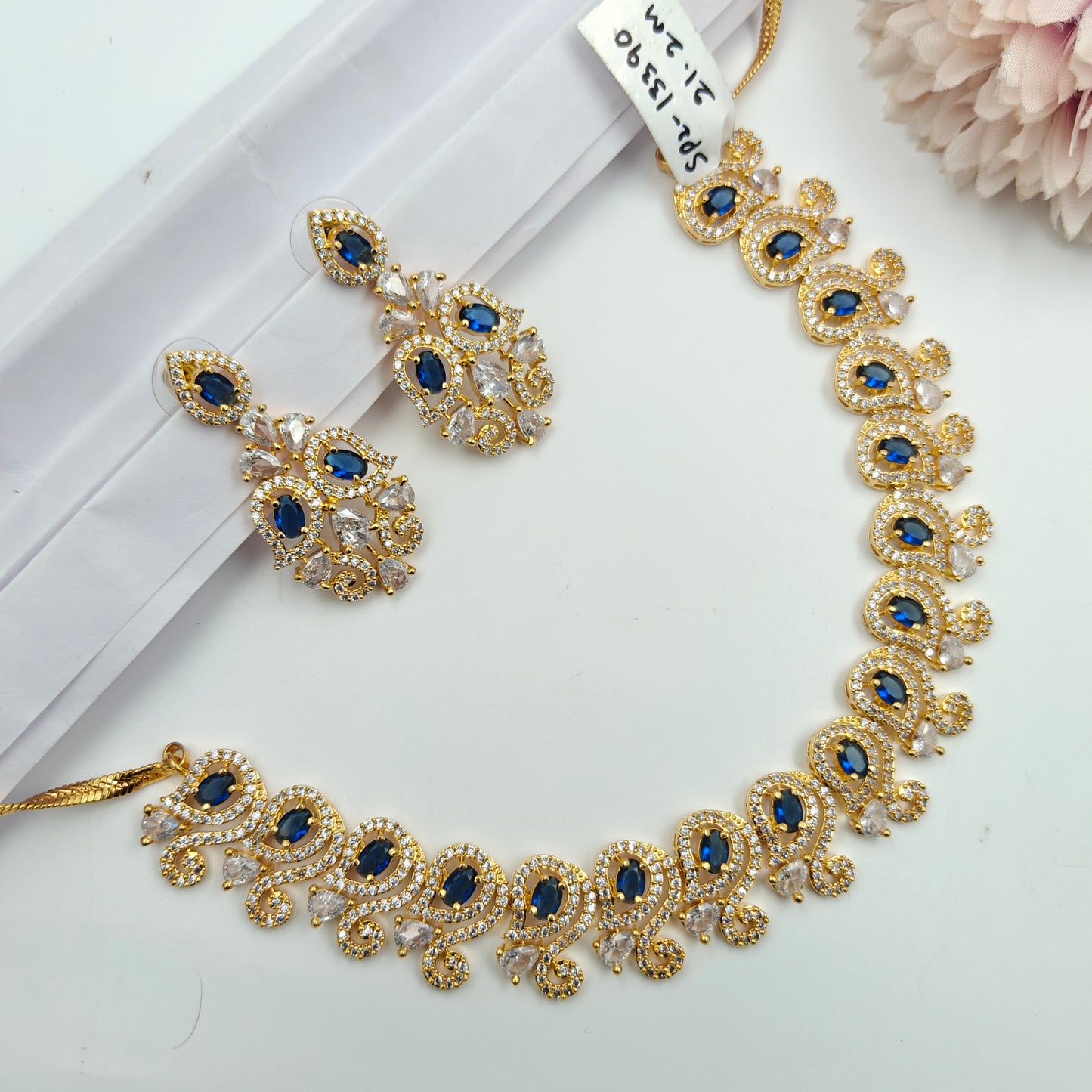 13390 GP Fancy Peacock Necklace Blue