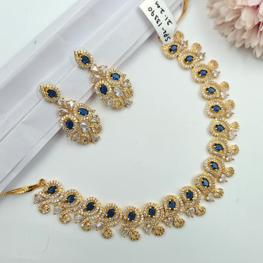 13390 GP Fancy Peacock Necklace Blue