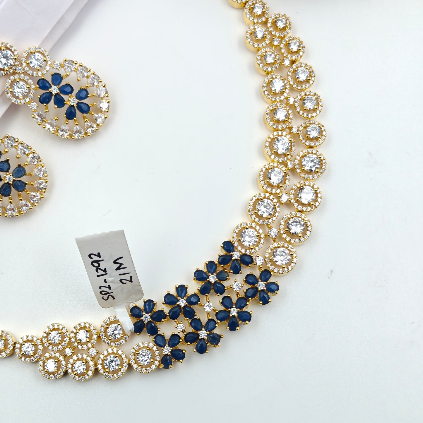 1292 GP AD Blue Stone Necklace