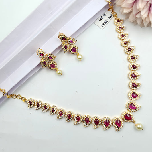 8561 Ruby Stone Necklace