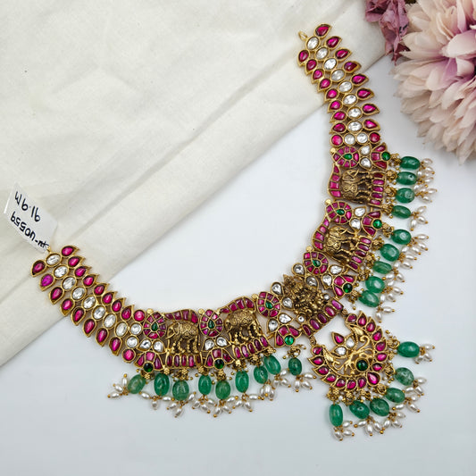 40559 Jadau Laxmi Necklace
