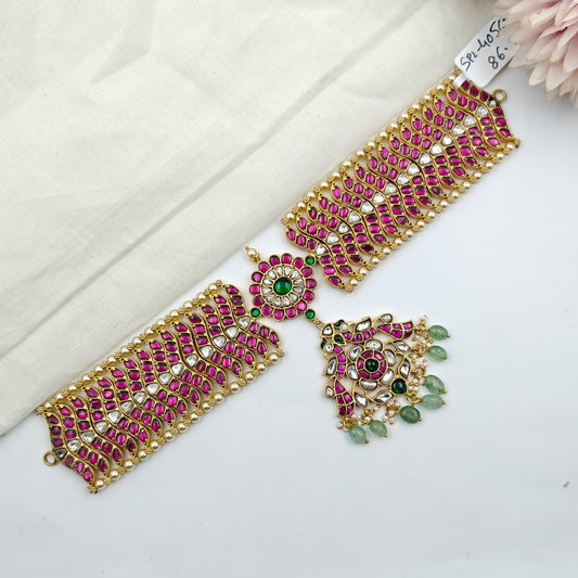 40563 Jadau Multi Necklace Set With Locket