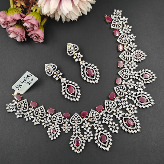 40491 GJ Necklace Red