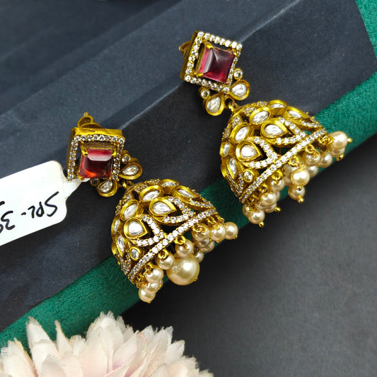 39970 Victorian Square Stone Jhumki