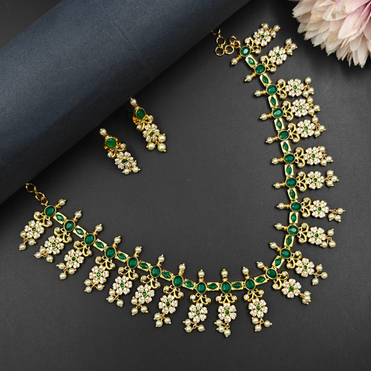 1098 Guttapusalu Free Short Necklace Set