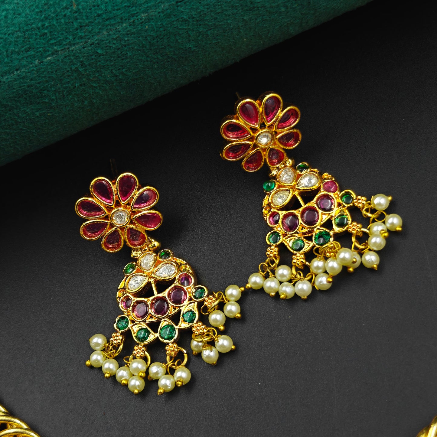 39331 Most trending jalebi necklace with earrings