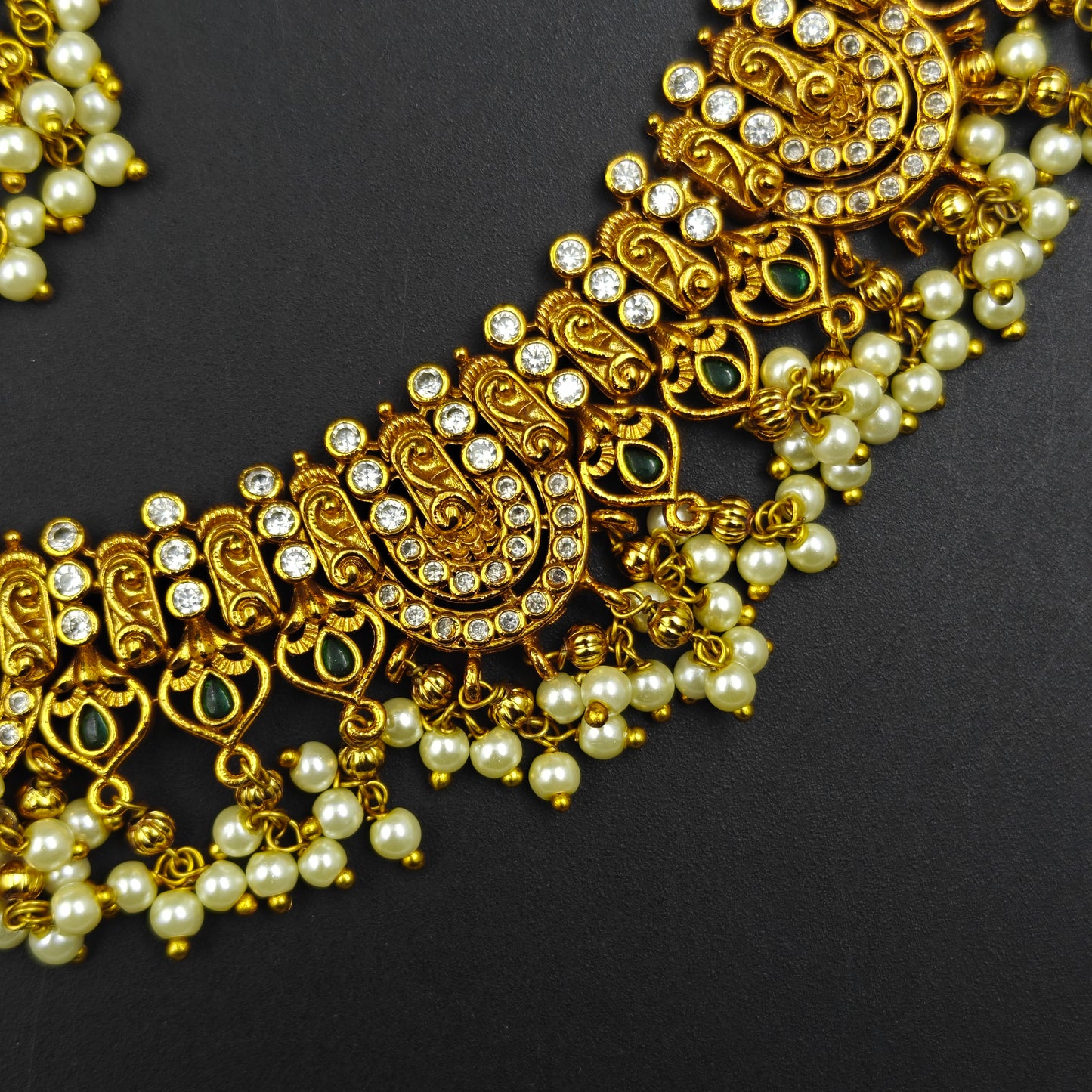 23719 Matte Guttapusalu Short Necklace