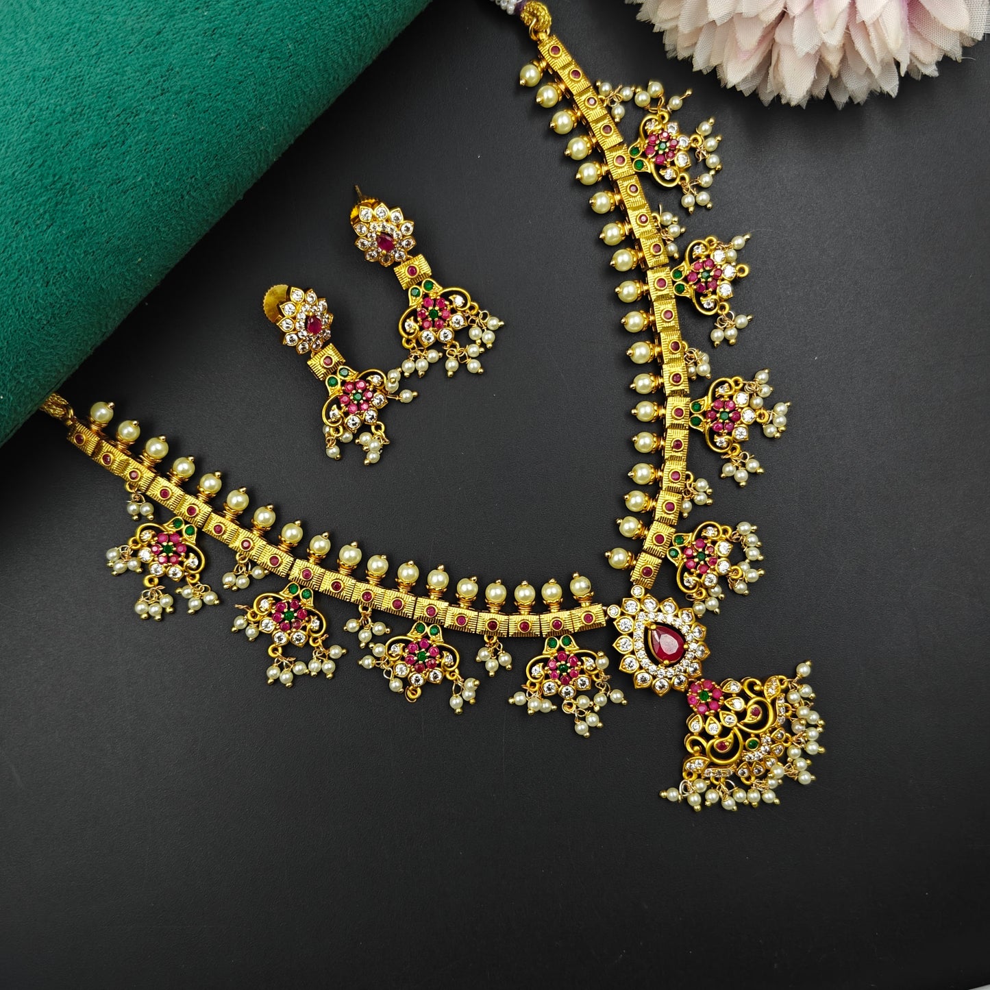 5006 CZ Guttapusalu Short Necklace