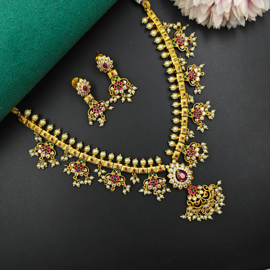 5006 CZ Guttapusalu Short Necklace