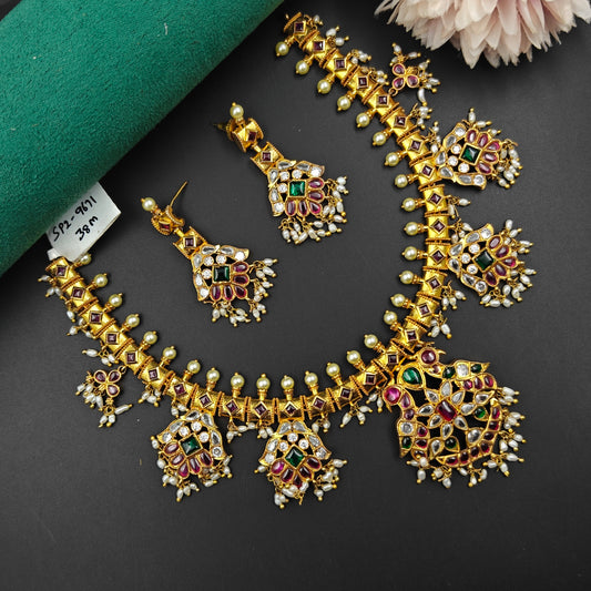 9671 Short Uncut Pota Stone Guttapusalu Emerald