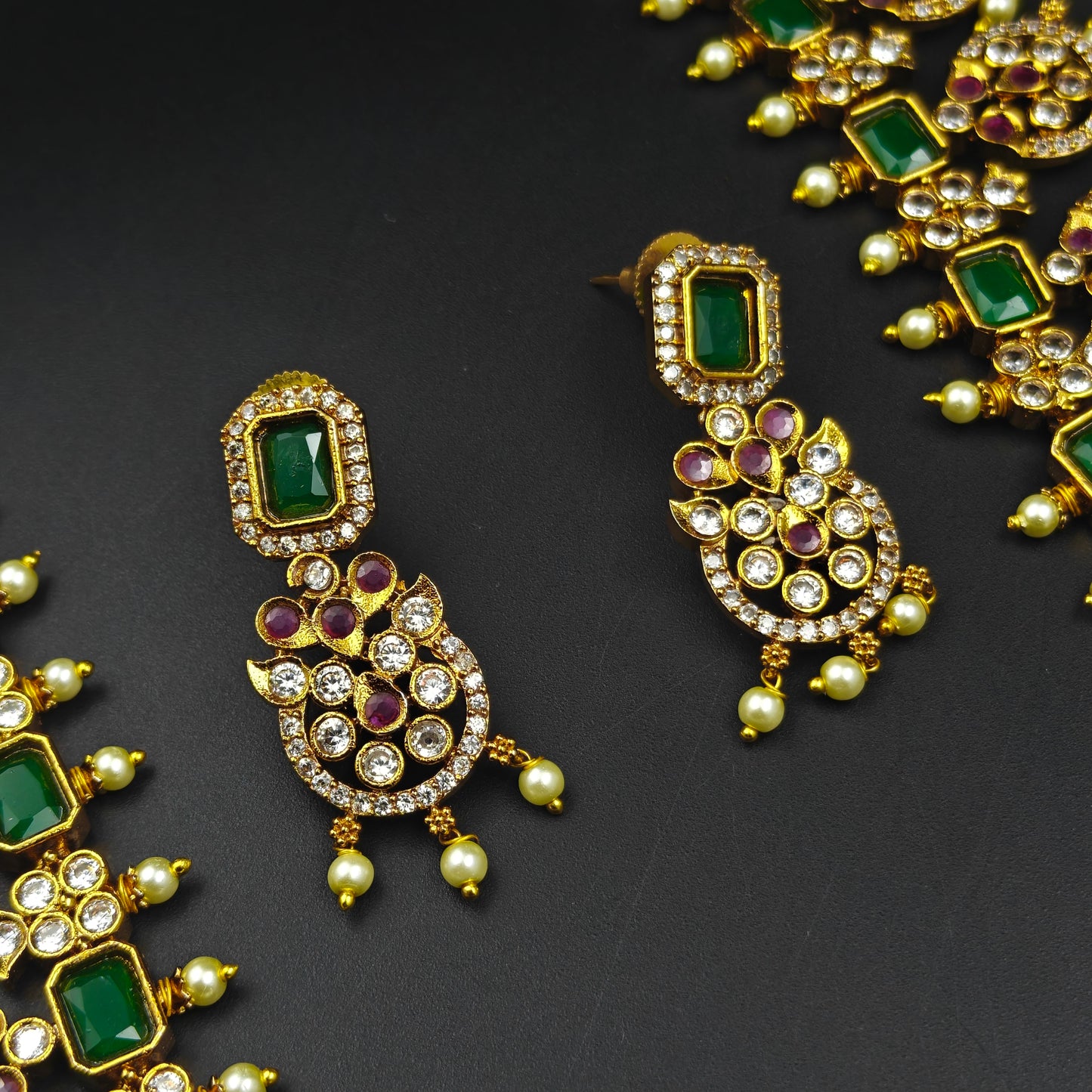 38453 Matte Multi Long Necklace Set