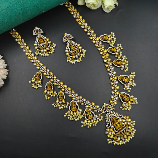 37792 Matte Laxmi Long Necklace Red