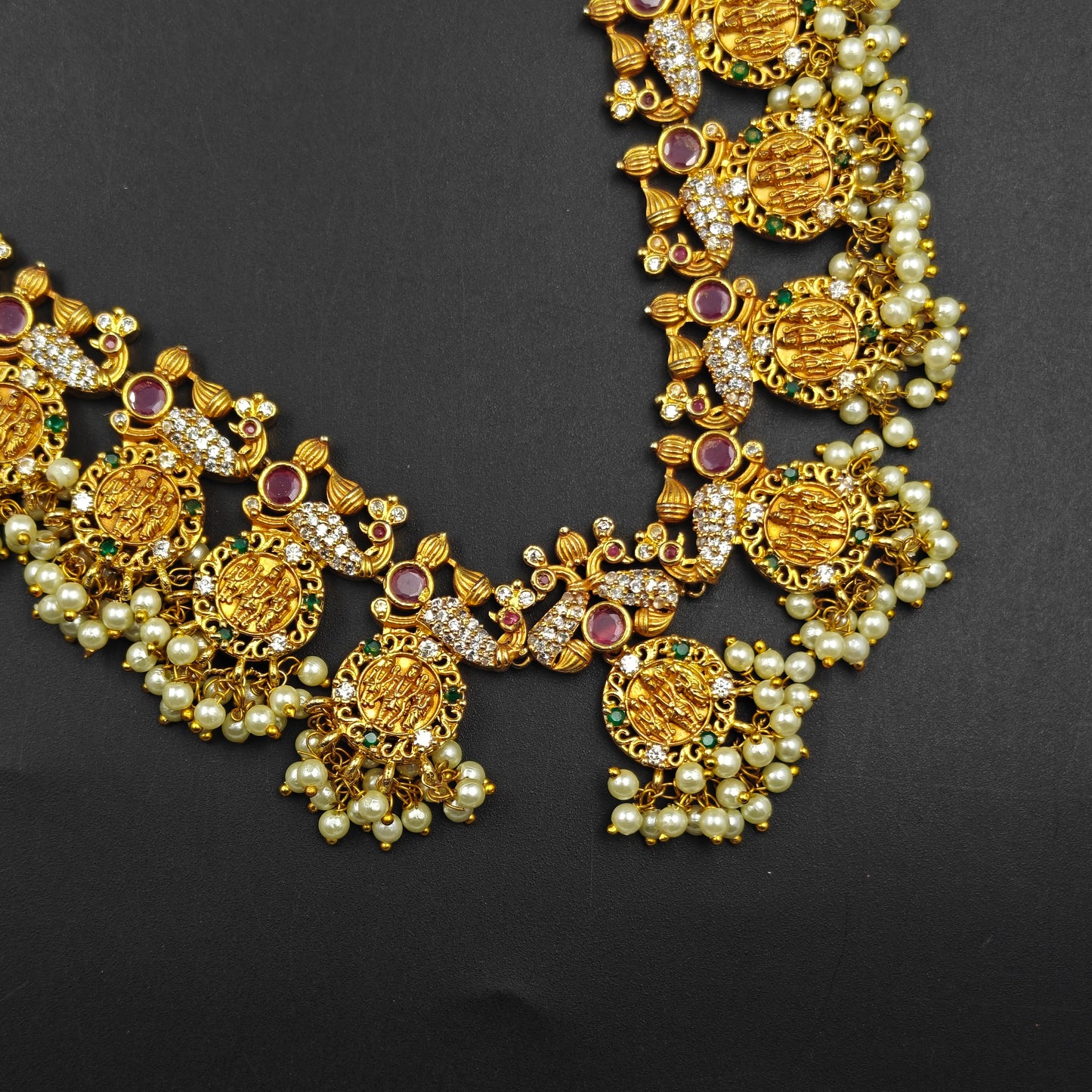 27575 Guttapusalu Long Necklace Ramaparivar