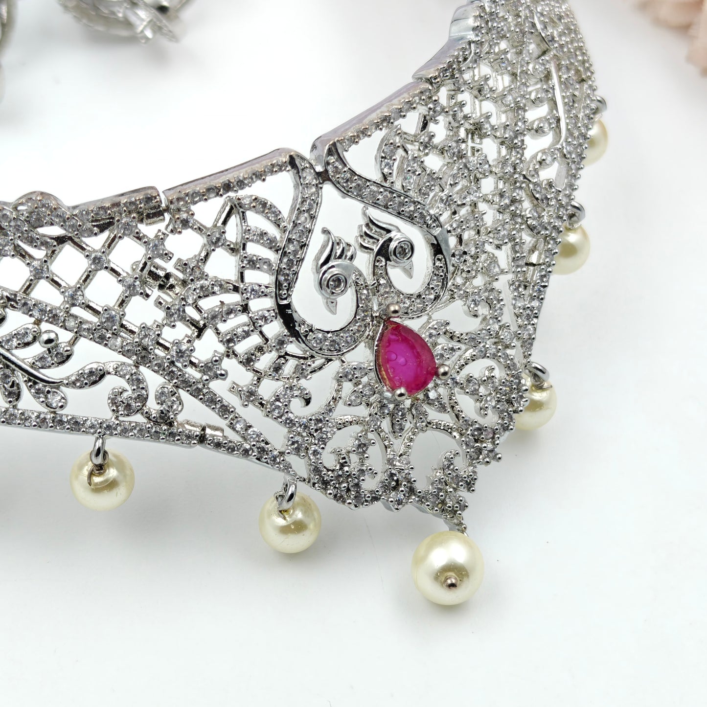 3445 Platinum Choker Pink