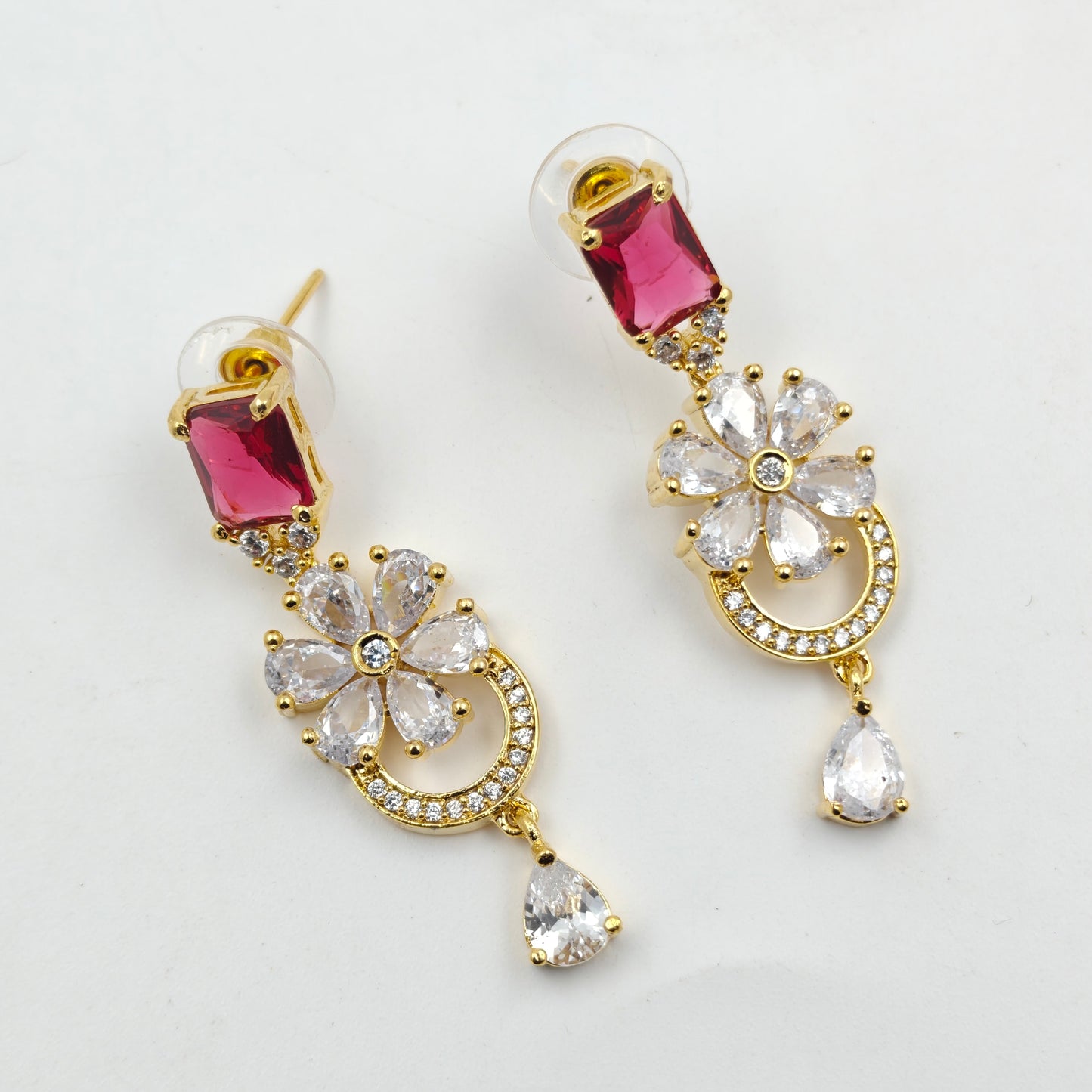 9157 Flower uncut GP Short Set Wine Colour