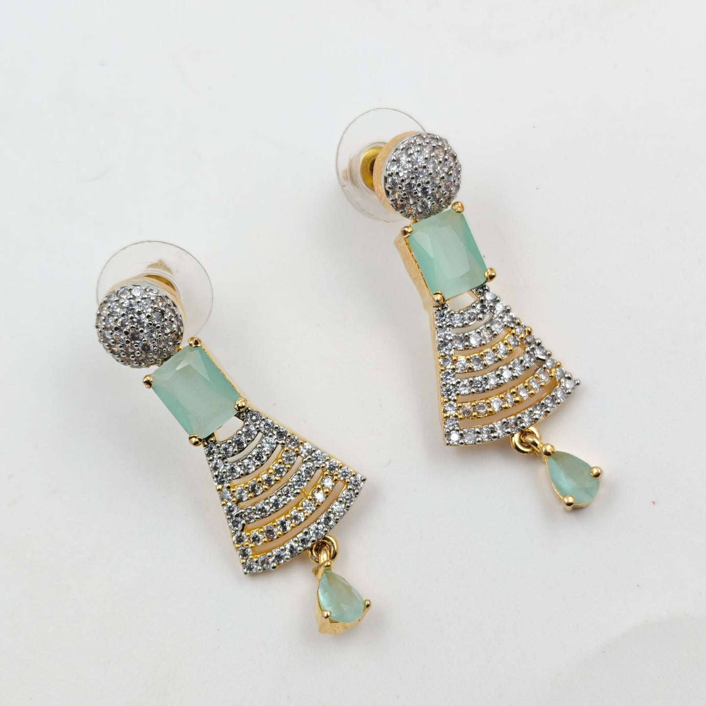 13378  GJ Fancy Necklace Set Mint Green