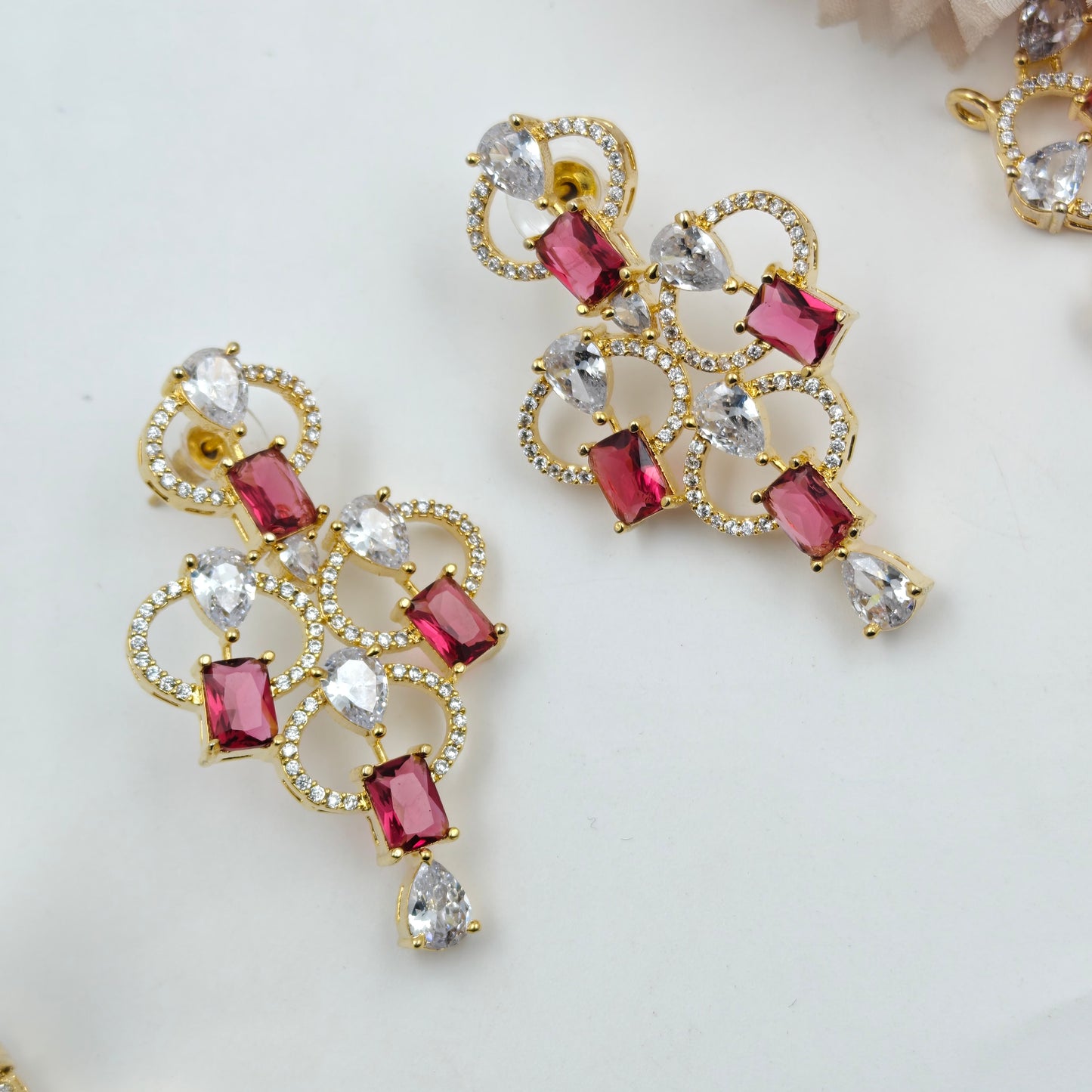 16215 GP Necklace Set Red