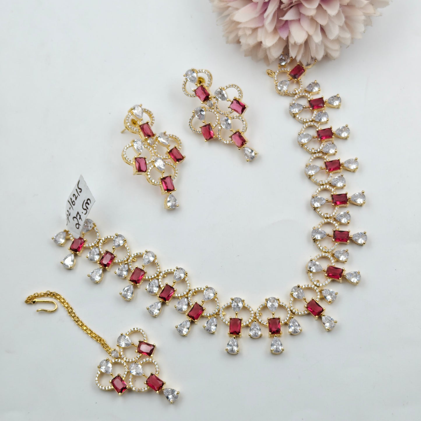 16215 GP Necklace Set Red