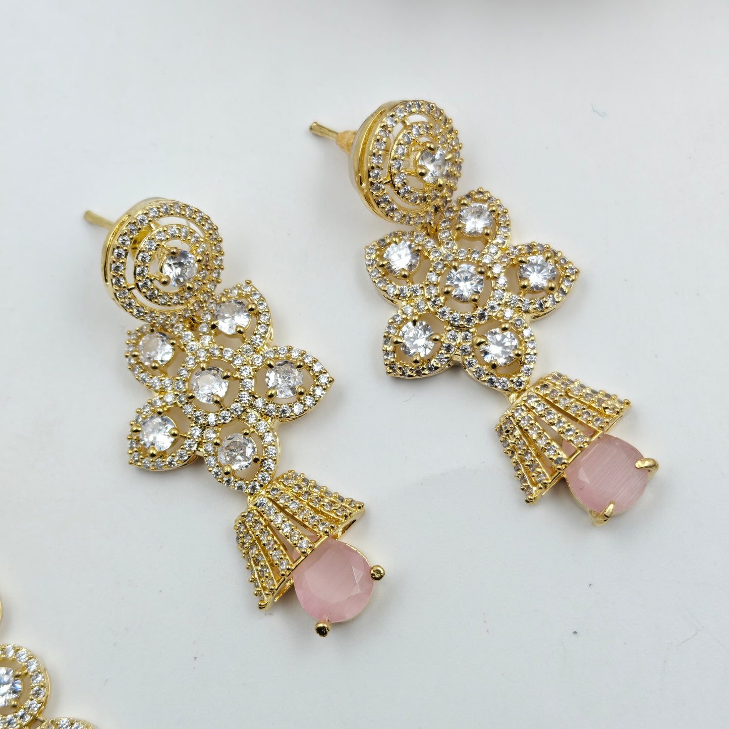 19389 Multi AD GP Short Necklace Set