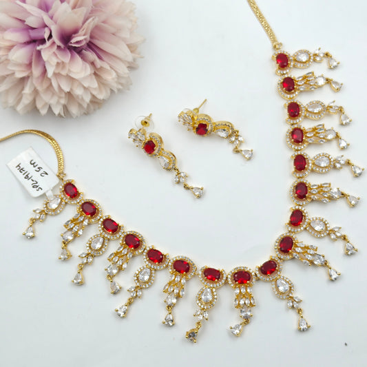 19174 GP Short Necklace Red