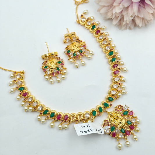 3292 Laxmi Gold Short Set Multi