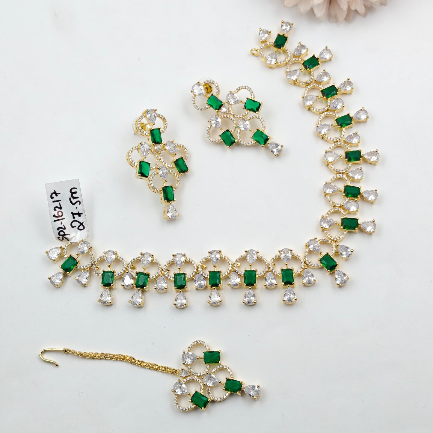 16217  GP Necklace Set Green