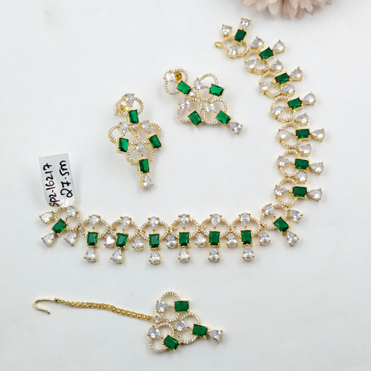 16217  GP Necklace Set Green