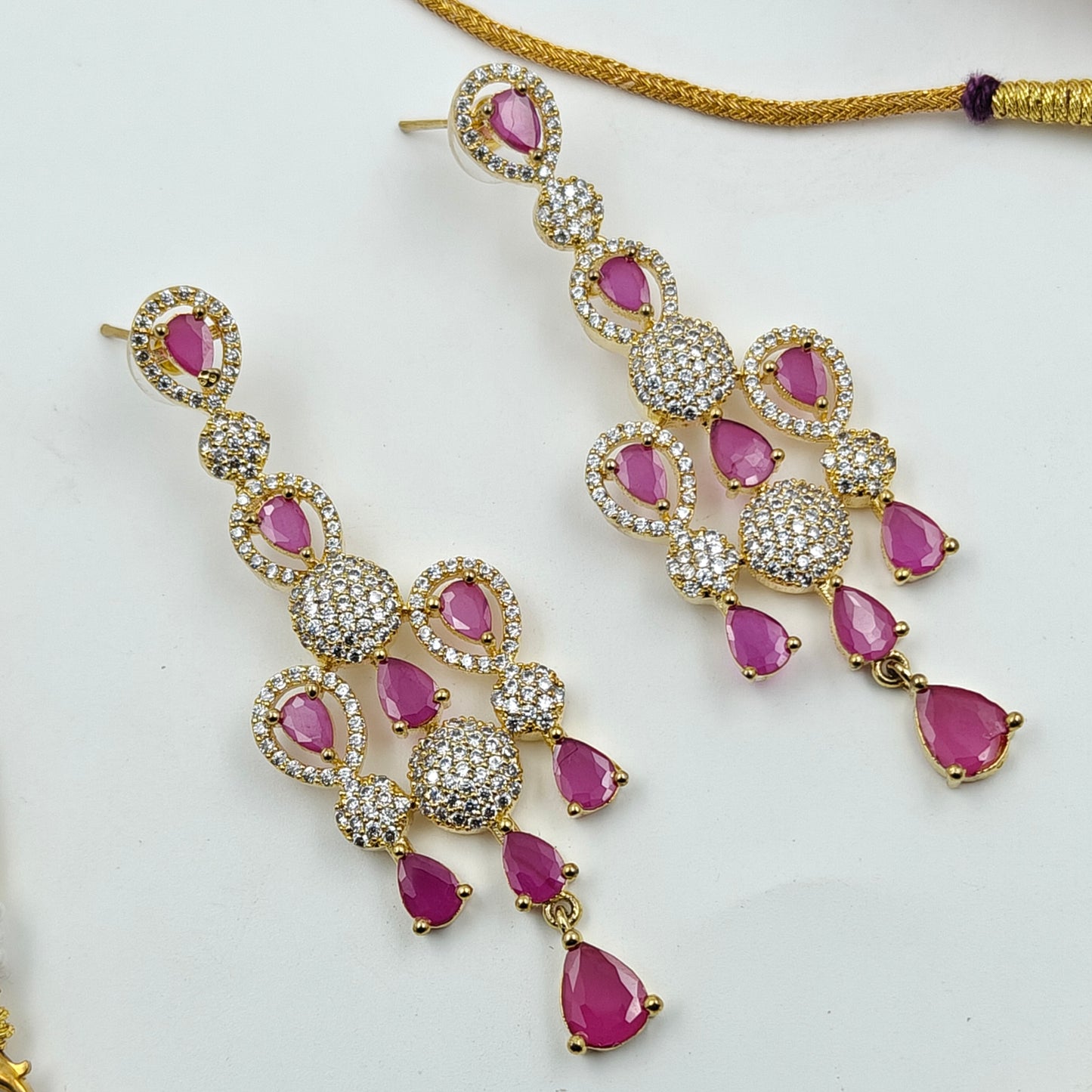 19375 Ruby AD Stone Necklace