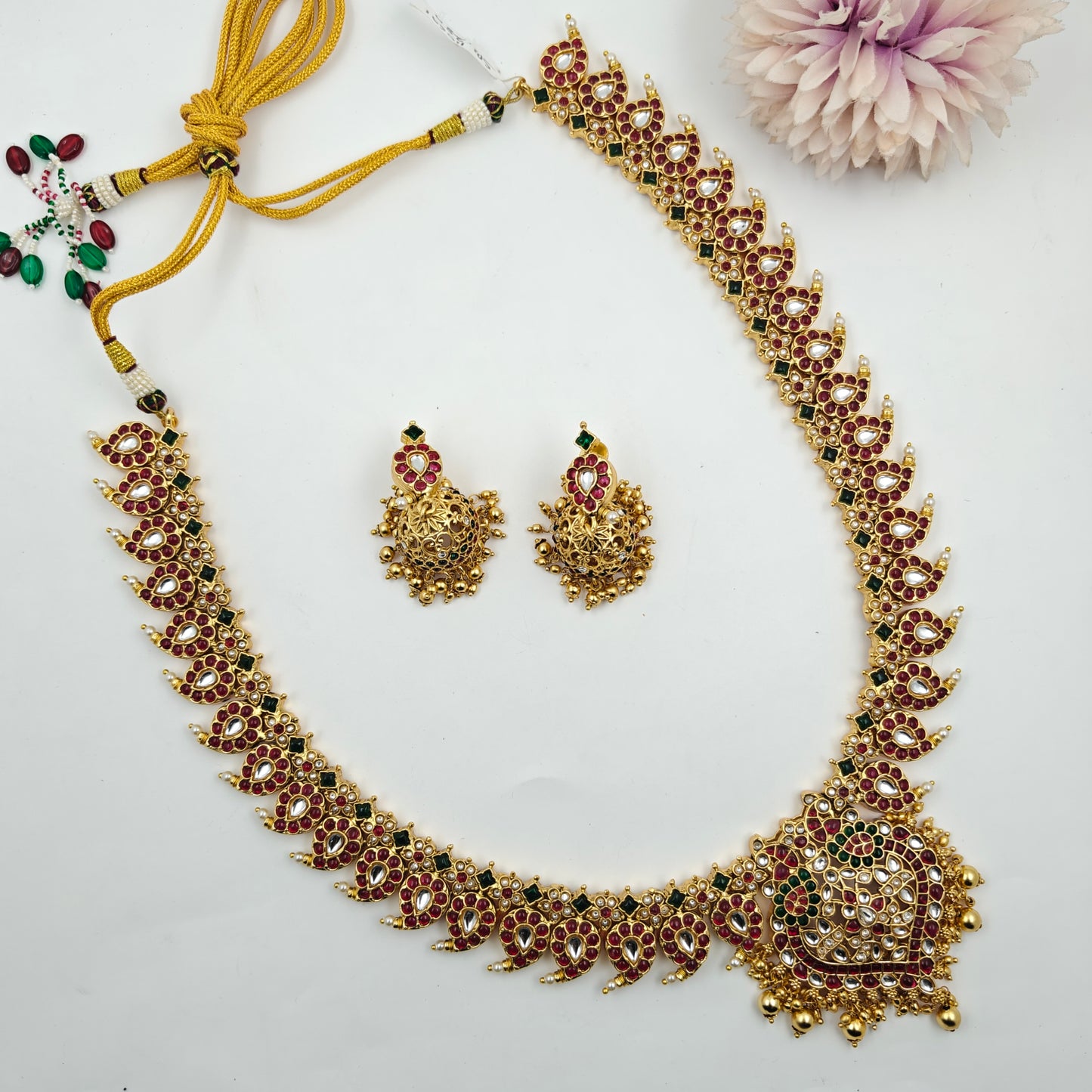 40691 Pota Stone Multi Mango Long Necklace