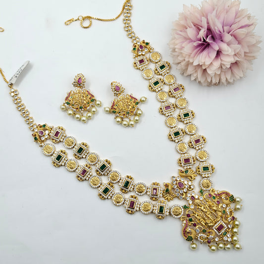 1127 2 Lines Golden Necklace Set