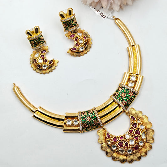 16028 Kundan Chandbali Design Kante