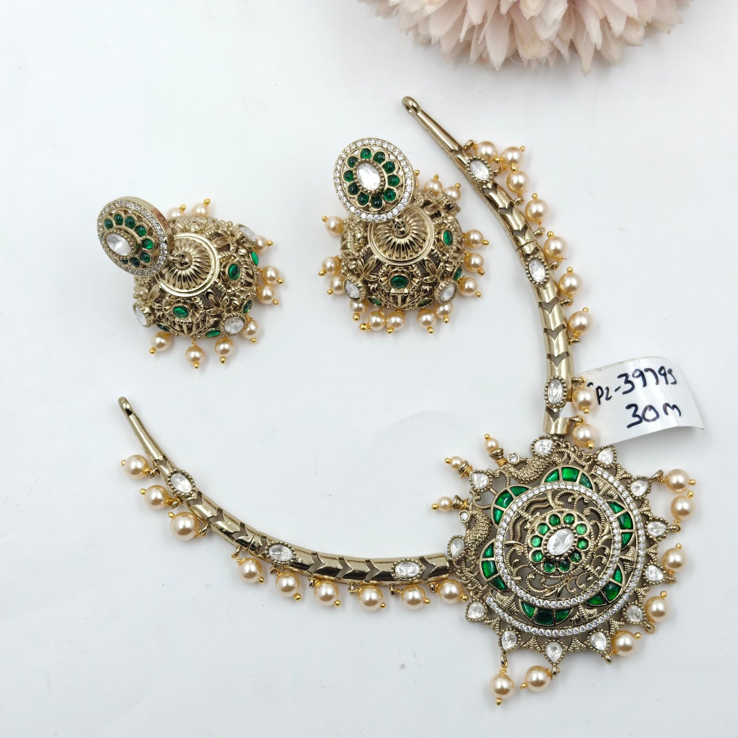 39795 Victorian Mossianite Kante Green