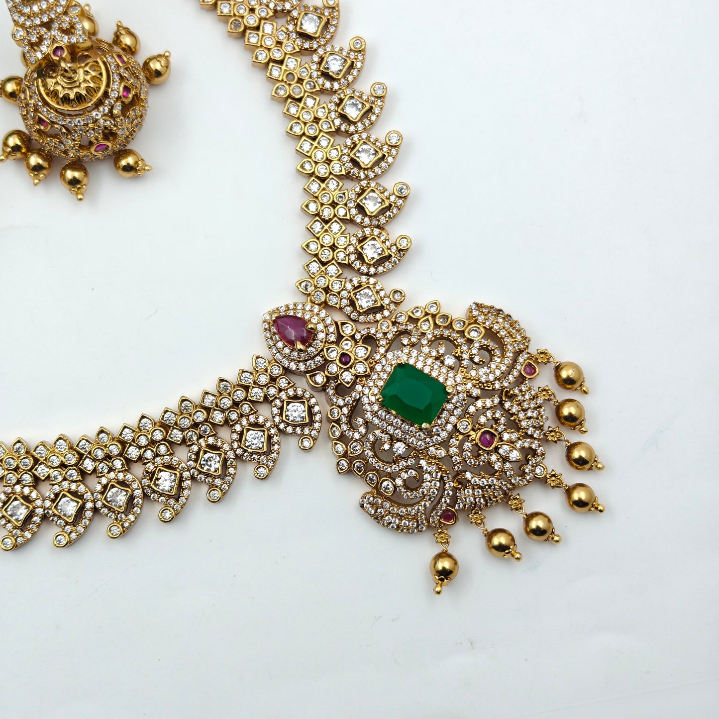 40738 Matte Mango Multi Short Necklace