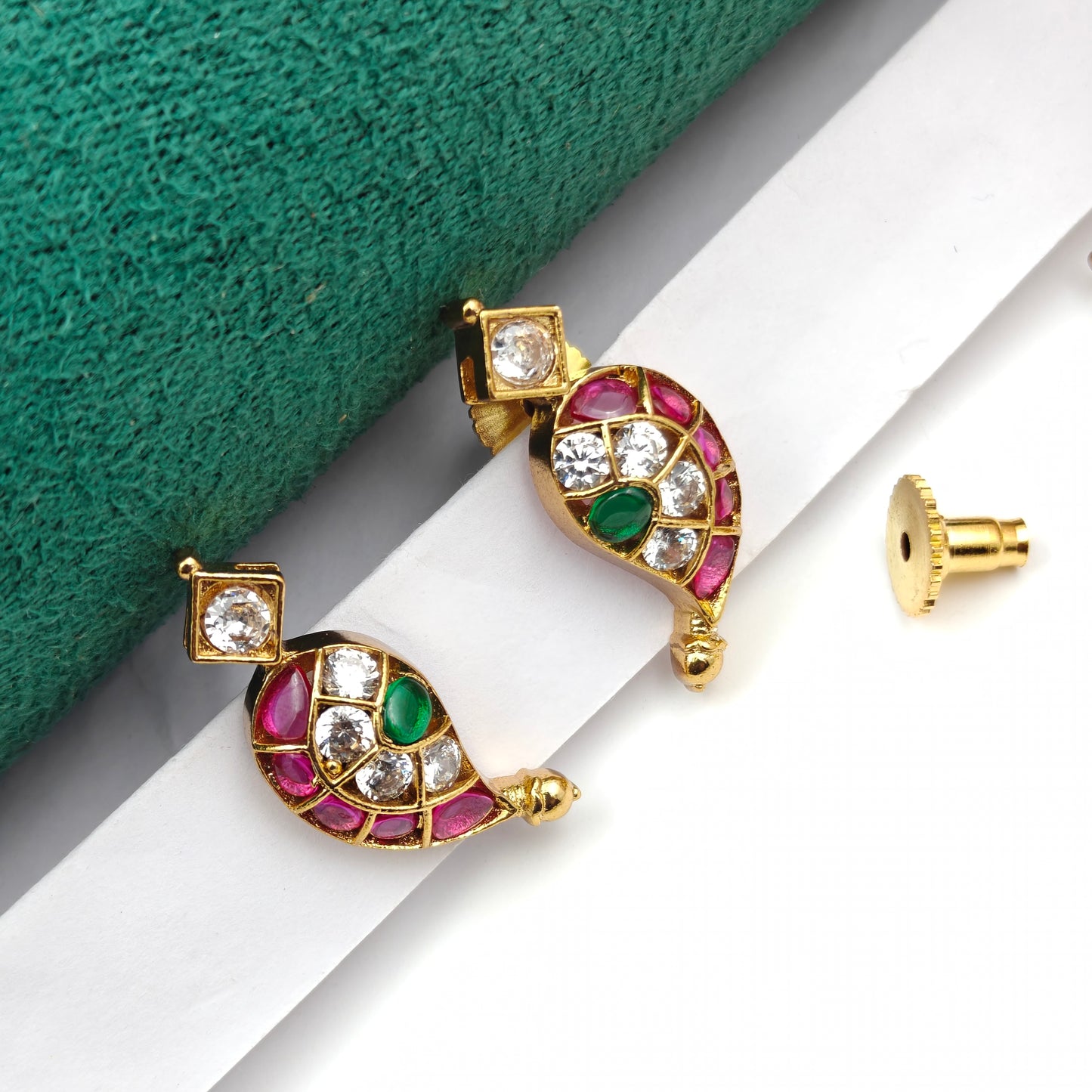 40740 Pota Stone Multi Mango Short Necklace