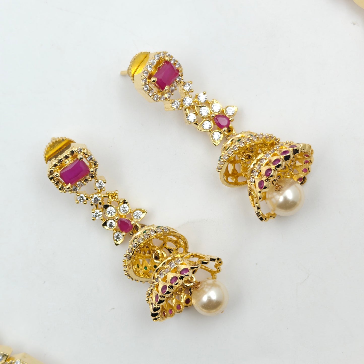 4163 CZ Short Ruby Necklace