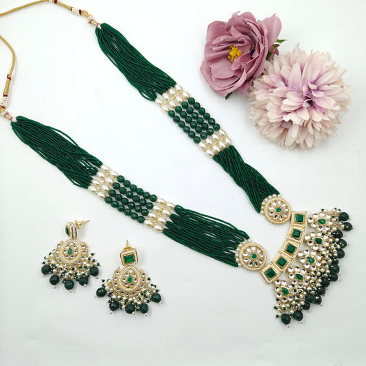 20665 Pota Heavy Necklace Green