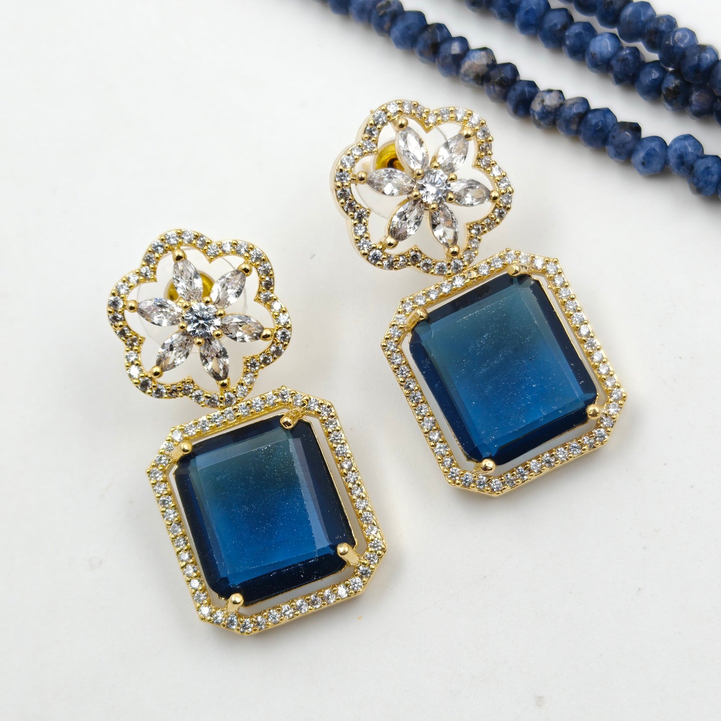 19156 3 Lines Mala With GP Choker Pendent Set