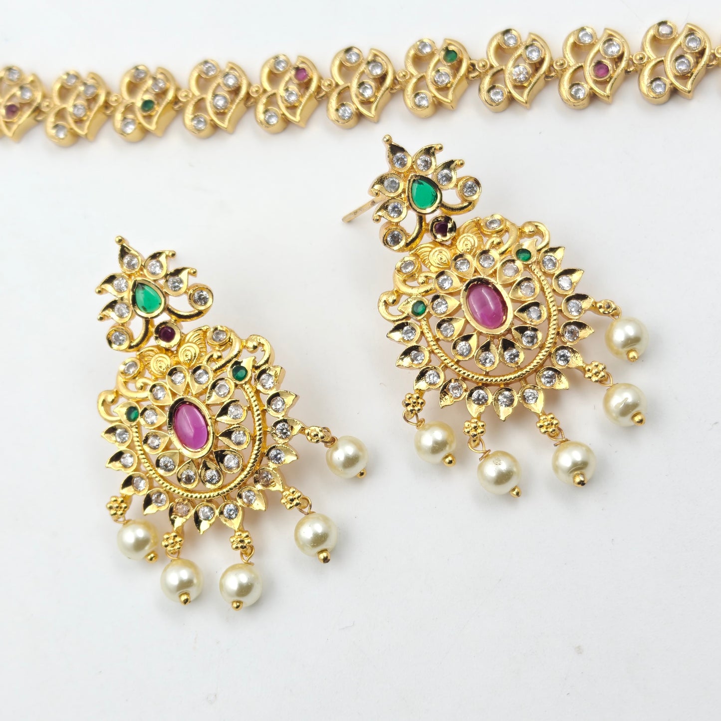 10716/10717 Pota CZ Long Necklace