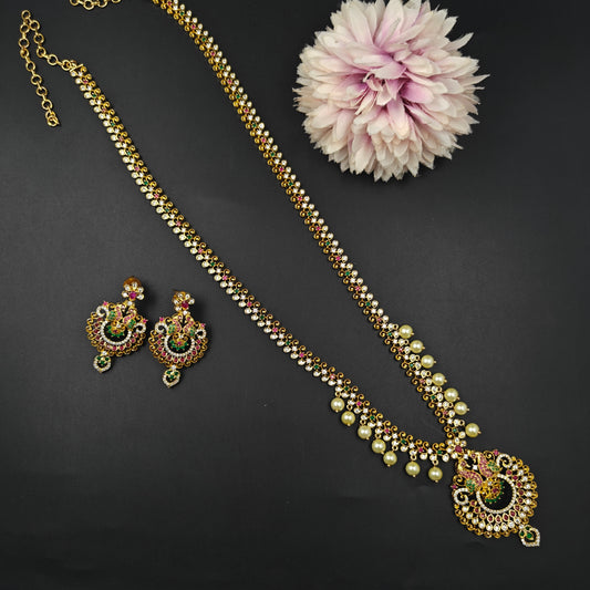 8565 CZ Multi Long Necklace Set