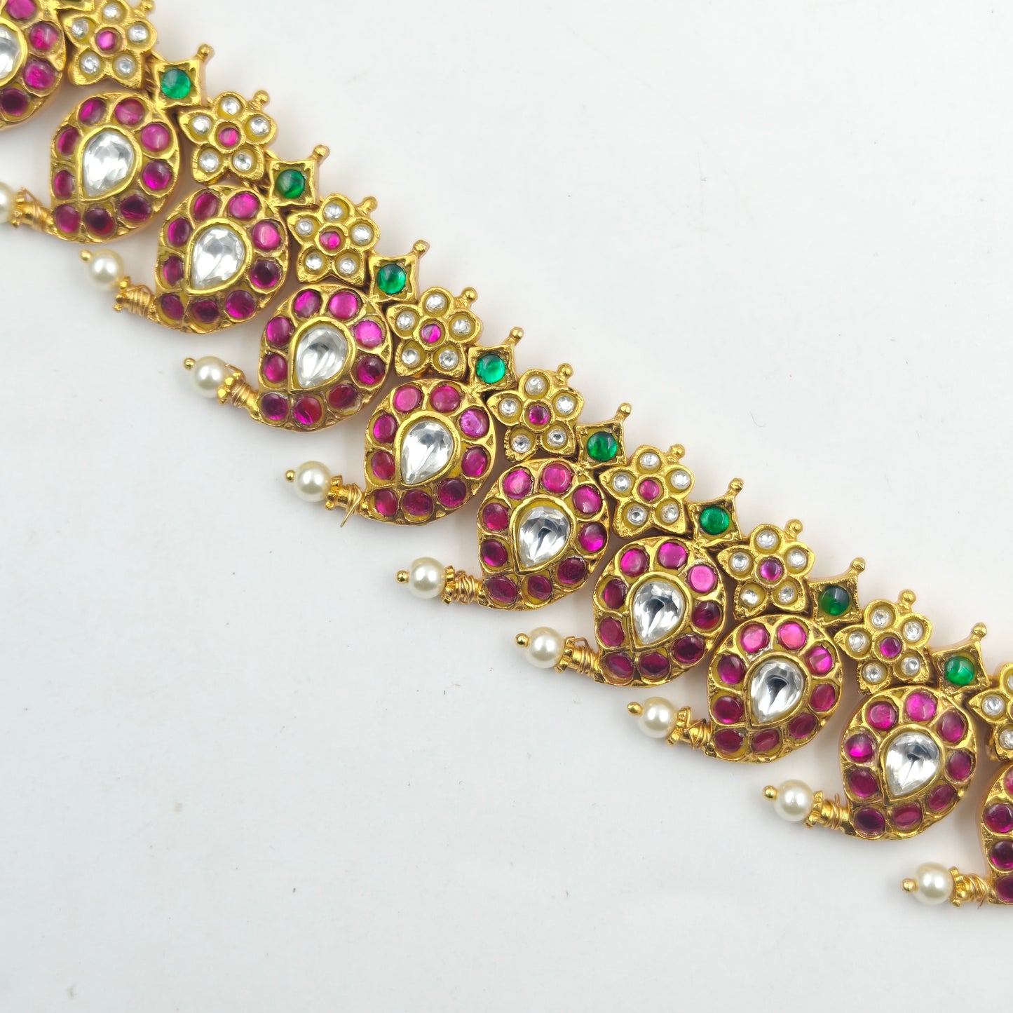 40707 Jadau Kundan Mango Necklace