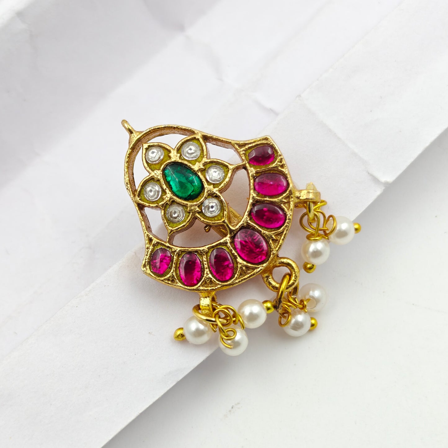 Ruby Green Pearl Bugadi