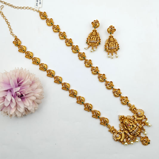 8511 Laxmi Long Matte Necklace Set