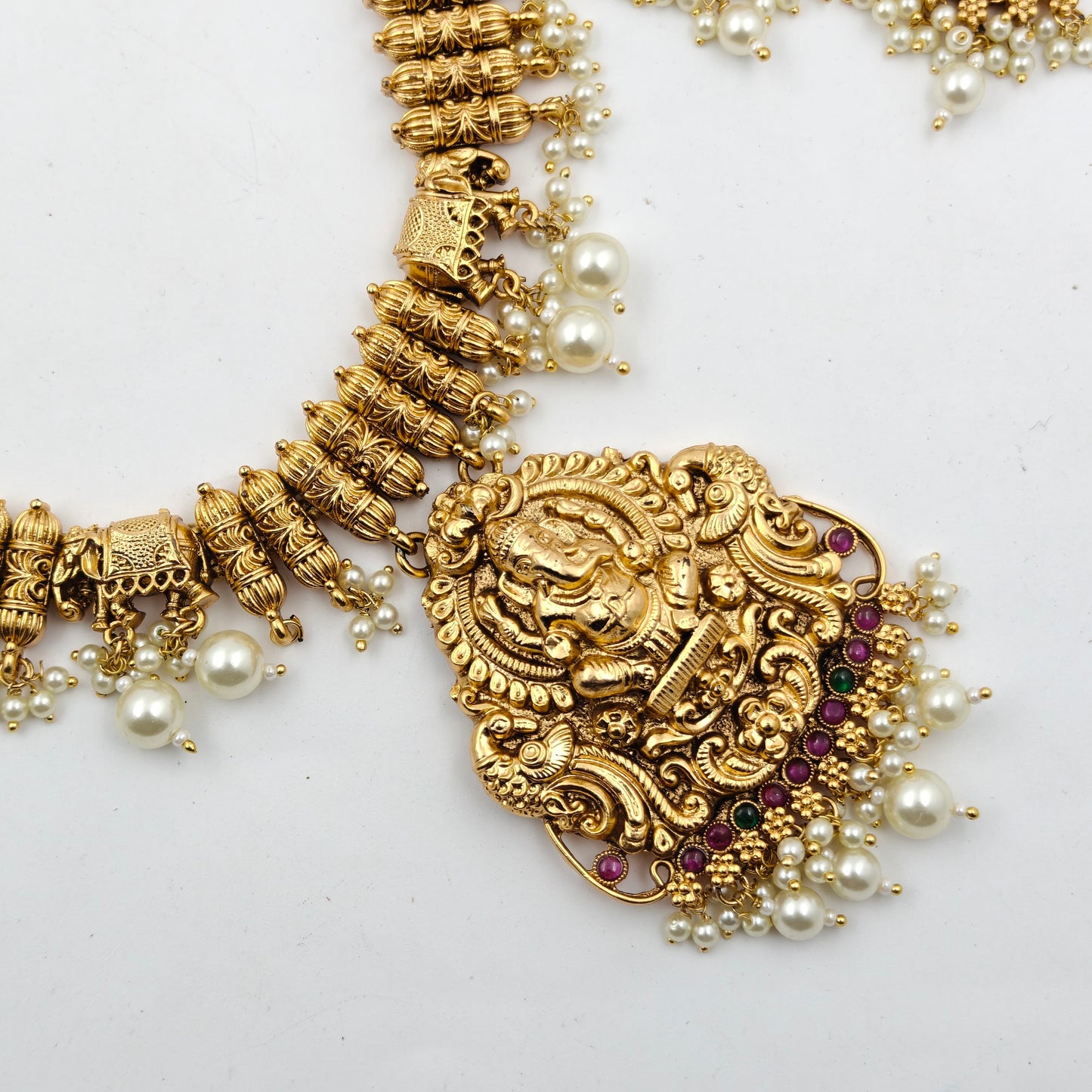 3247 Nakshi Ganesh Short Necklace