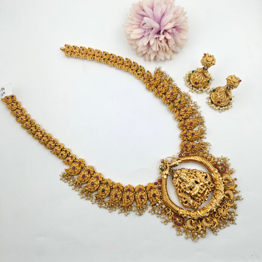 A54 Nakshi Laxmi Long Necklace Set