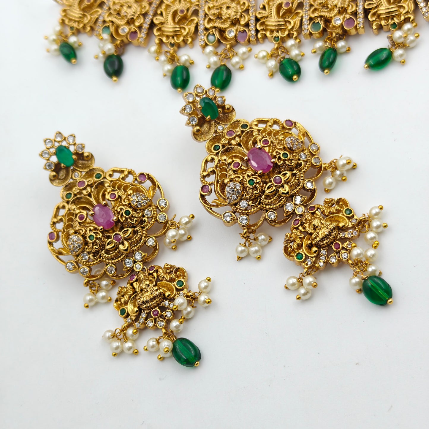 25245/25246  Laxmi Peacock Short Necklace