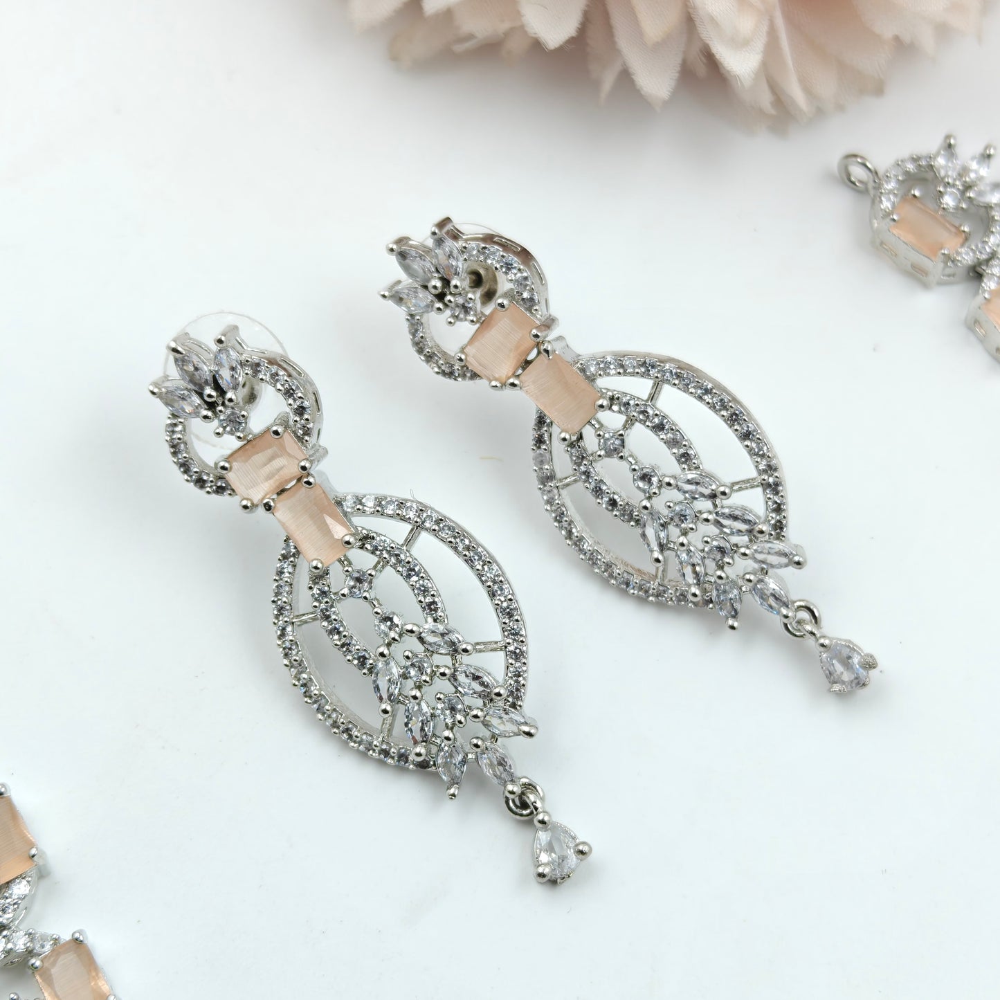 16468 Platinum Single 1 Line Flower Orange Set
