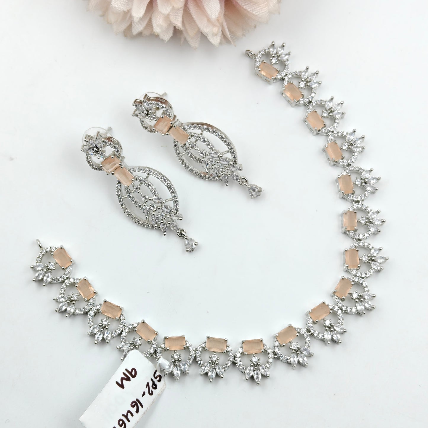 16468 Platinum Single 1 Line Flower Orange Set