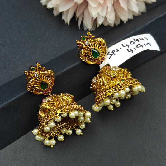 40441 Matte Peacock Jhumki