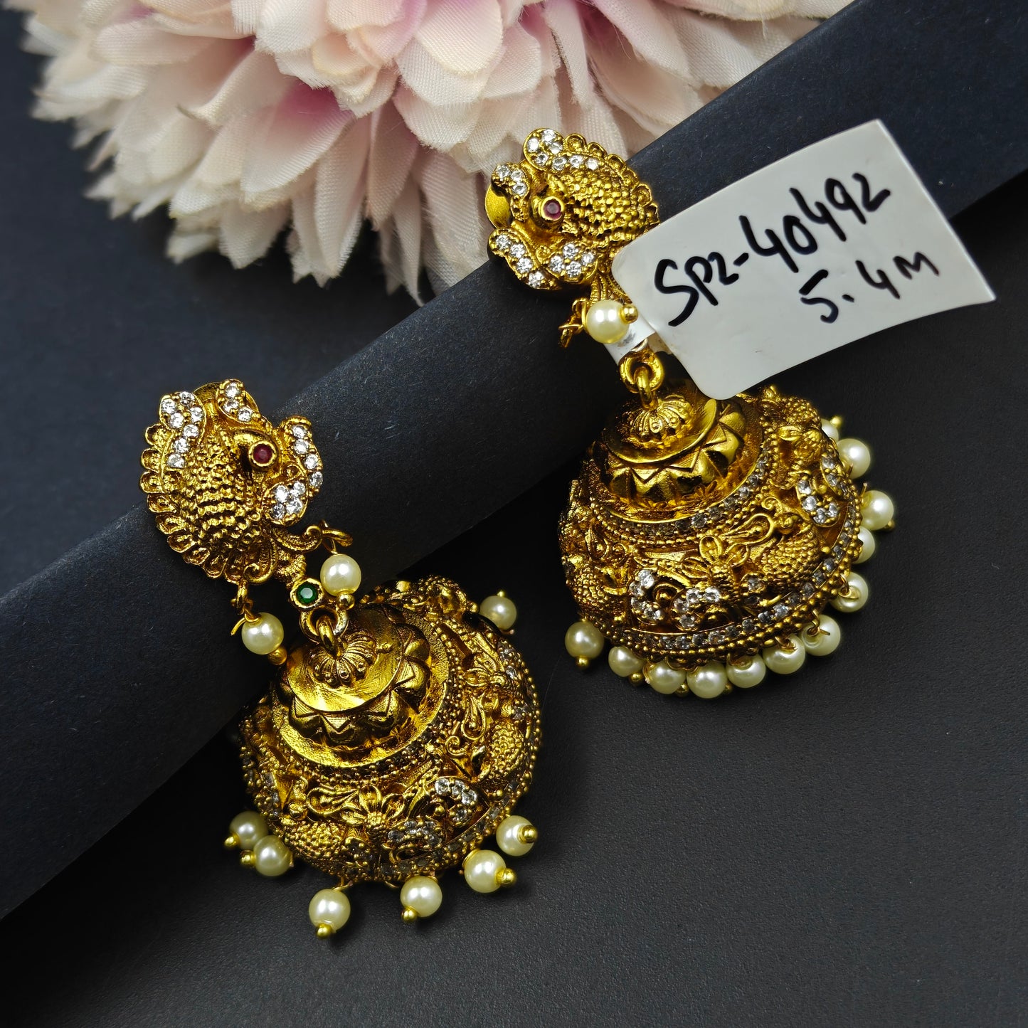 40492 Matte Peacock Jhumki